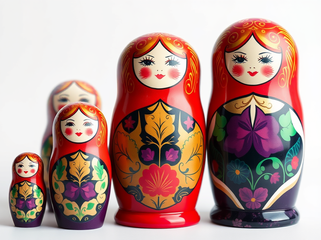 Nested Russian dolls to represent the structure of a story and make scenes rise